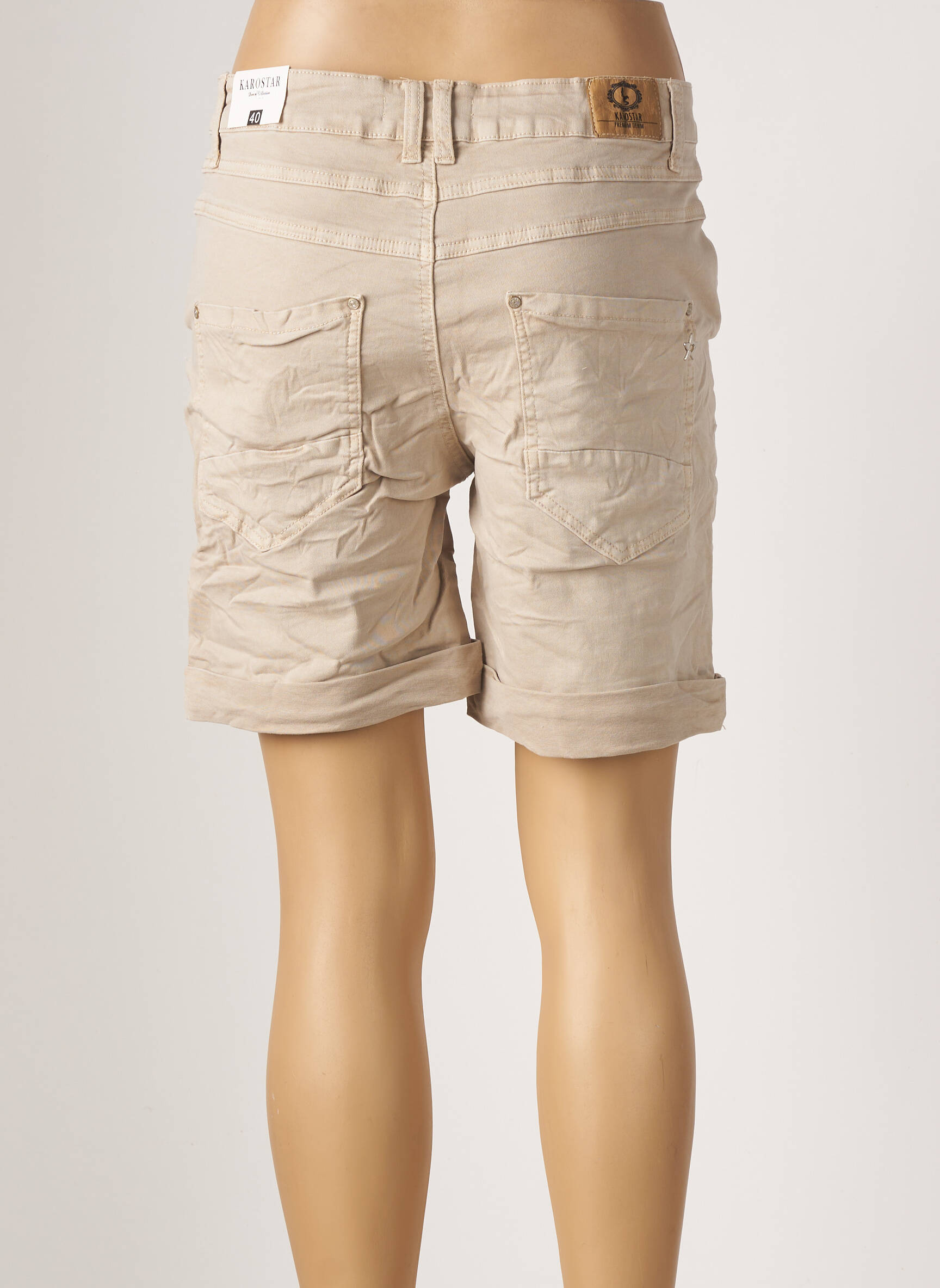 Karostar Bermudas Femme couleur beige