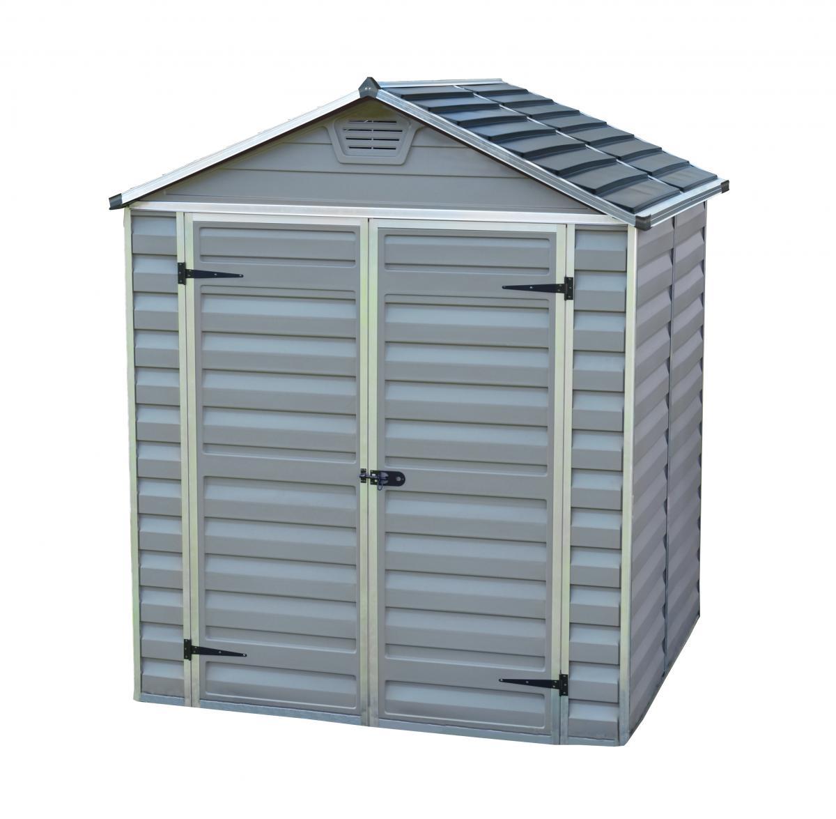 Canopia by Palram Geräteschuppen 6X5 SKYLIGHT Shed Dark Grey/Anthracite   2 x Regal