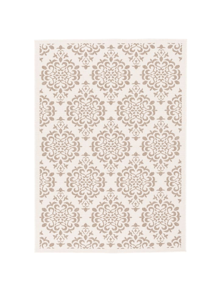 Pergamon In- und Outdoor Teppich Beidseitig Newport Barock in Beige günstig kaufen 80 x 150cm