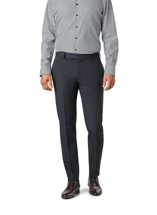 Strellson, Hose Melwin, Slim Fit, Mikrofaser, dunkelblau