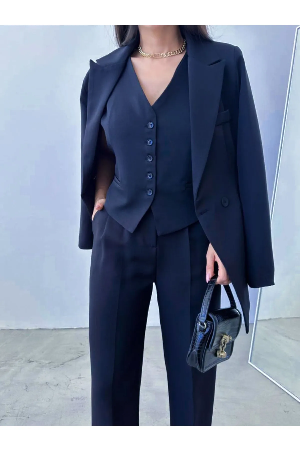 SONREİR  JACKE WESTE HOSE 3-TEILIGES DAMENANZUGKLEID