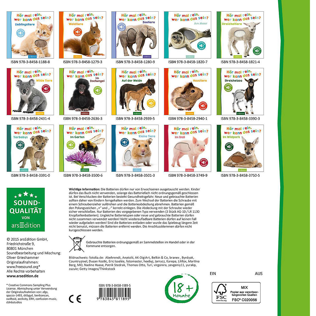 Hör mal rein, wer kann das sein: Bauernhoftiere, Soundbuch mit Tiergeräuschen