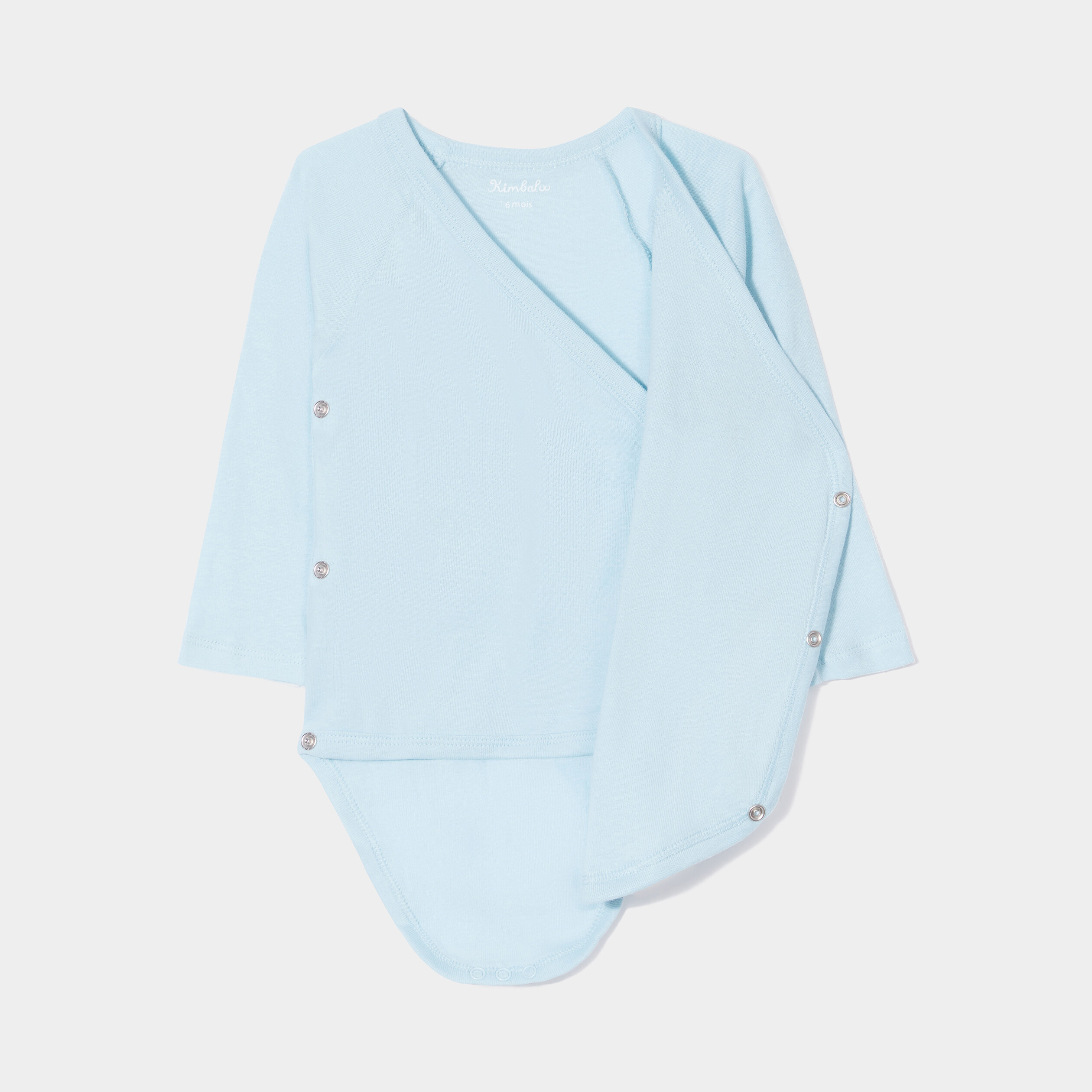 Lot 3 bodies coton manches longues blanc mixte | La Halle