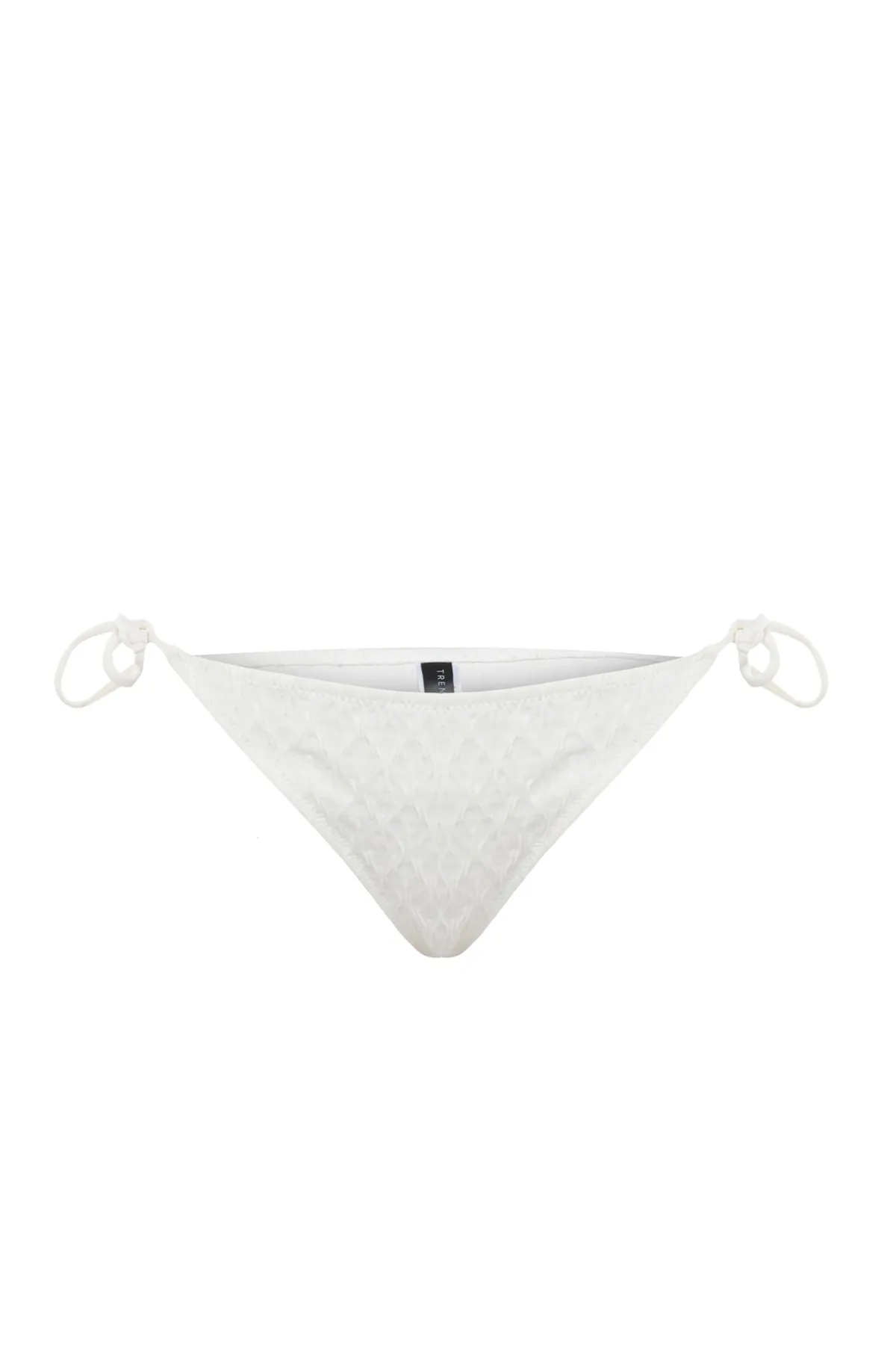 Trendyol Collection  Ecru gebundenes strukturiertes reguläres Bikiniunterteil TBESS23BA00250