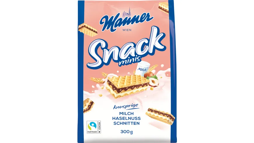 Manner Snack Minis Milch Haselnuss Schnitten 300 g