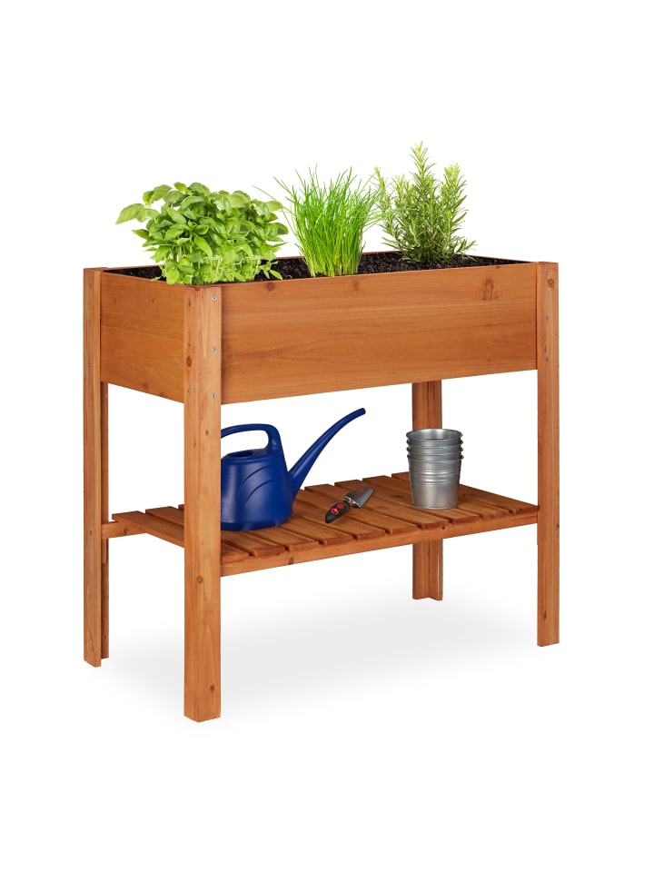 relaxdays Hochbeet in Rotbraun günstig kaufen onesize