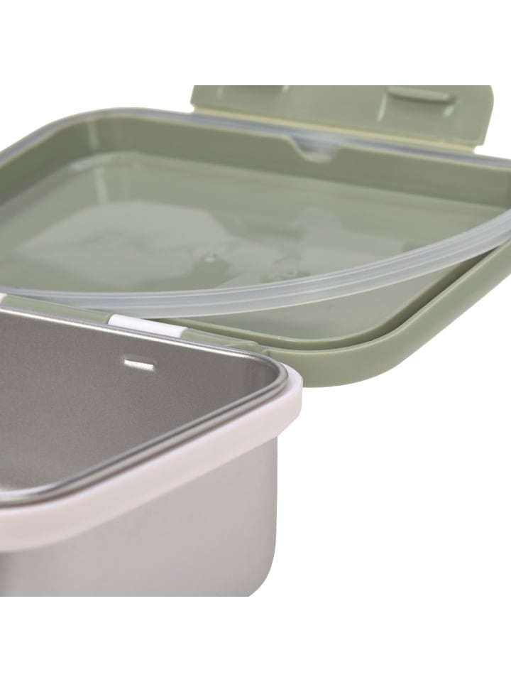 Lässig Lässig Brotdose Kinder - Edelstahl Lunchbox, Happy Prints light olive günstig kaufen onesize