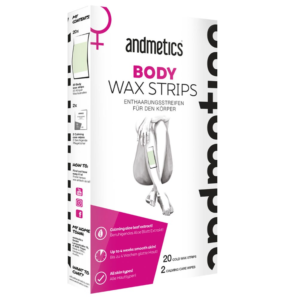 andmetics Body Wax Strips 20 Stück