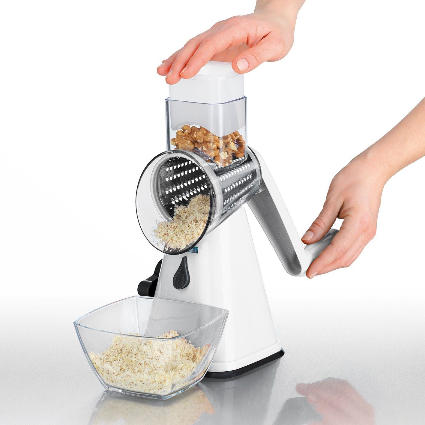 MAXXMEE Allesschneider MAXXMEE Multi-Schneider Spin Slicer 6-tlg. weiß
