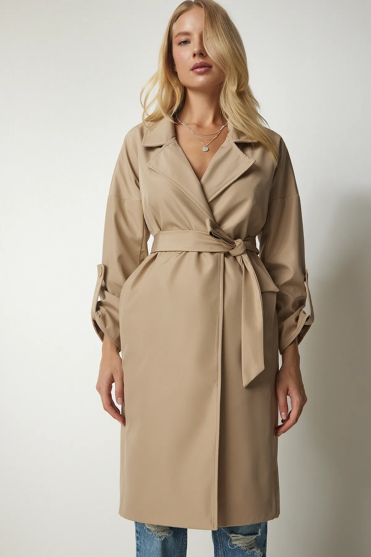 Happiness İstanbul  Trenchcoat - Beige - Basic