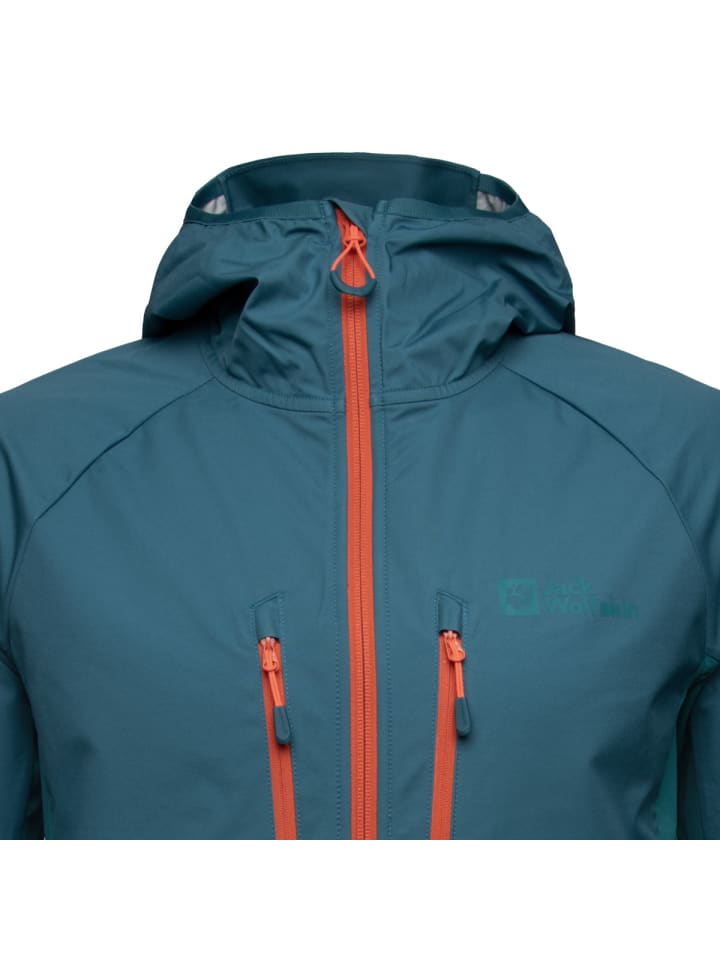 Jack Wolfskin Softshelljacke Alpspitze Hoody Jk in blau günstig kaufen