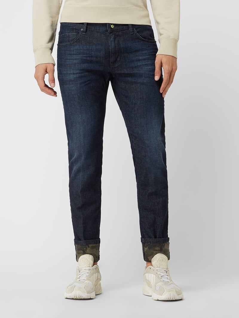 Regular Fit Jeans mit Stretch-Anteil Modell 'Harris' in dunkelblau