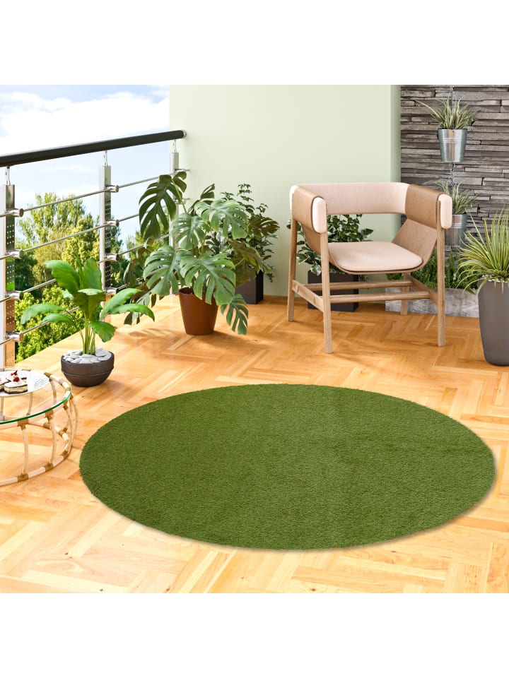 Snapstyle Luxus Kunstrasen Rasenteppich Wembley Rund in Groen günstig kaufen