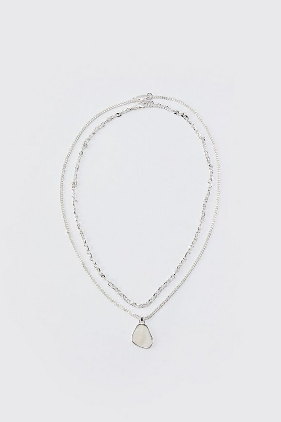 Longer Length Multi Layer Pendant Necklace
