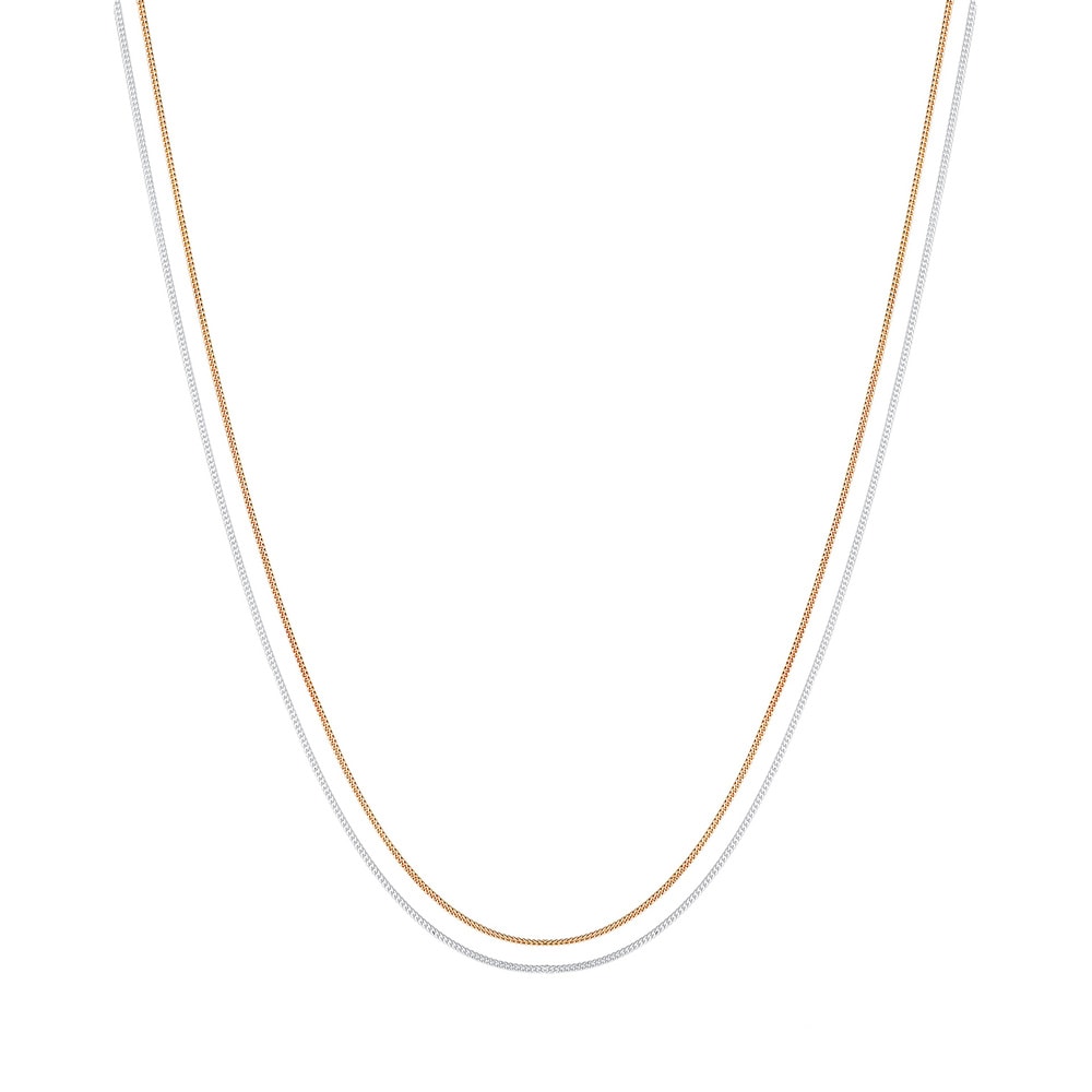 Elli Elli Collier Basic Panzerkette Klassisch 2er Set 925 Silber collier
