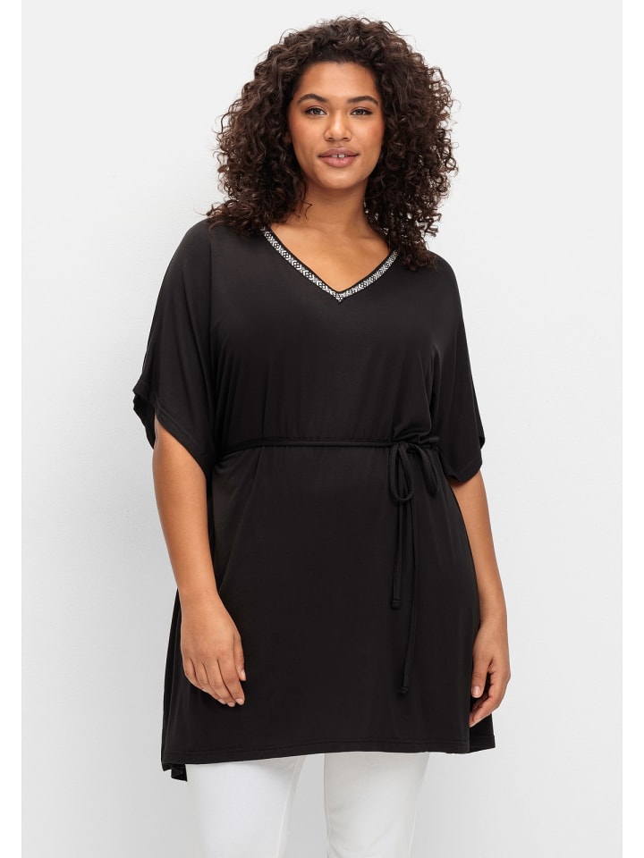sheego Shirttunika in schwarz günstig kaufen
