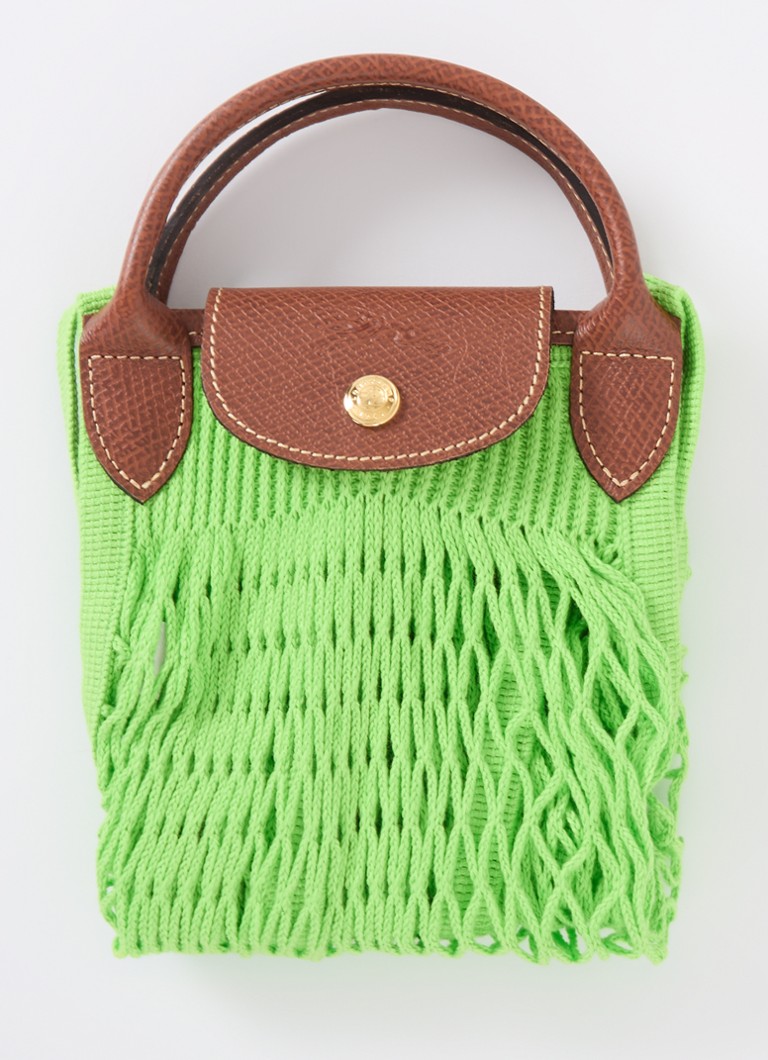 Geantă de umăr Longchamp Le Pliage Filet L cu detalii din piele