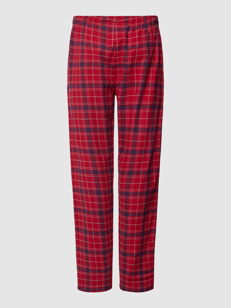 Pyjama-Hose mit Tartan-Karo Modell 'XMAS' in rot