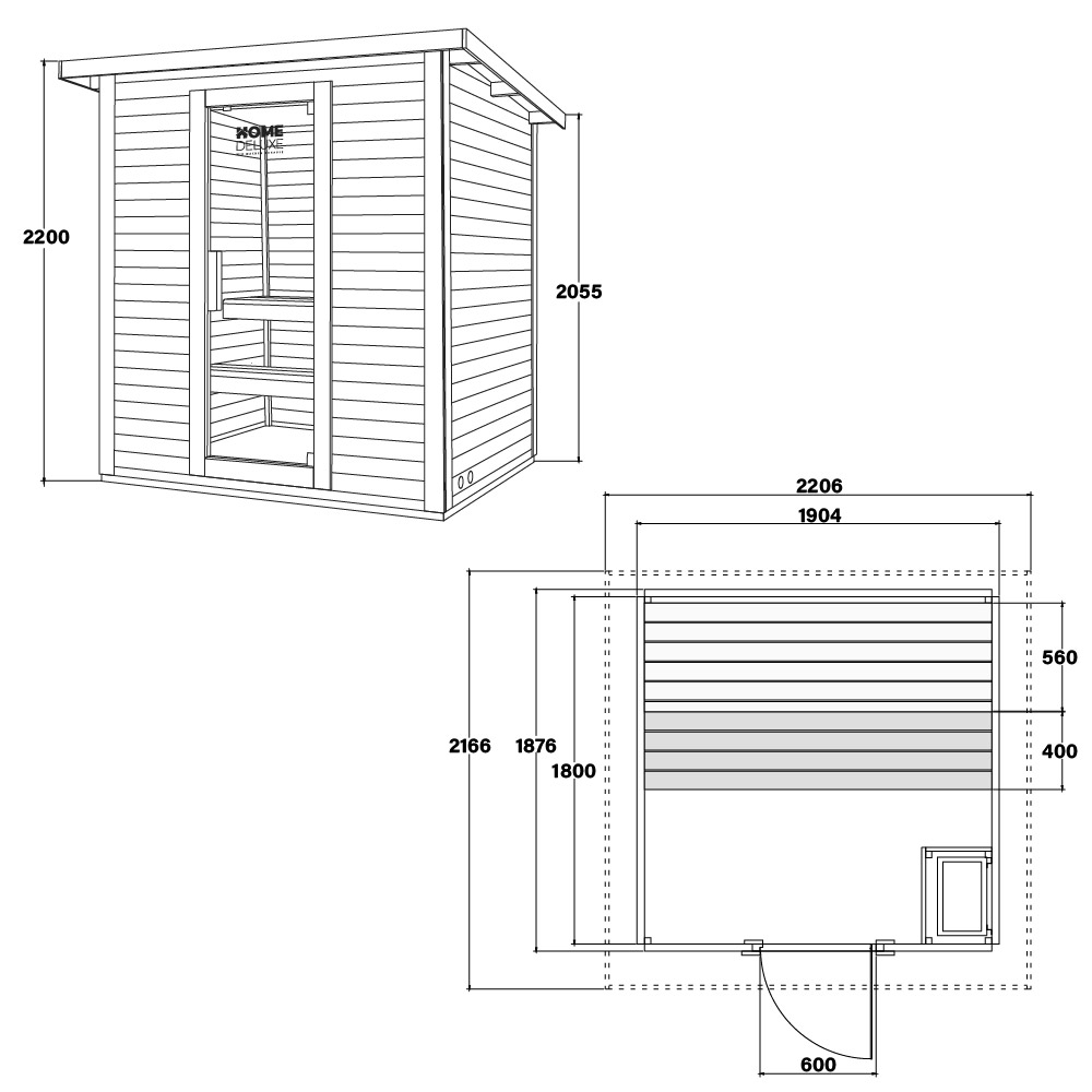Home Deluxe Saunahaus TALO - L