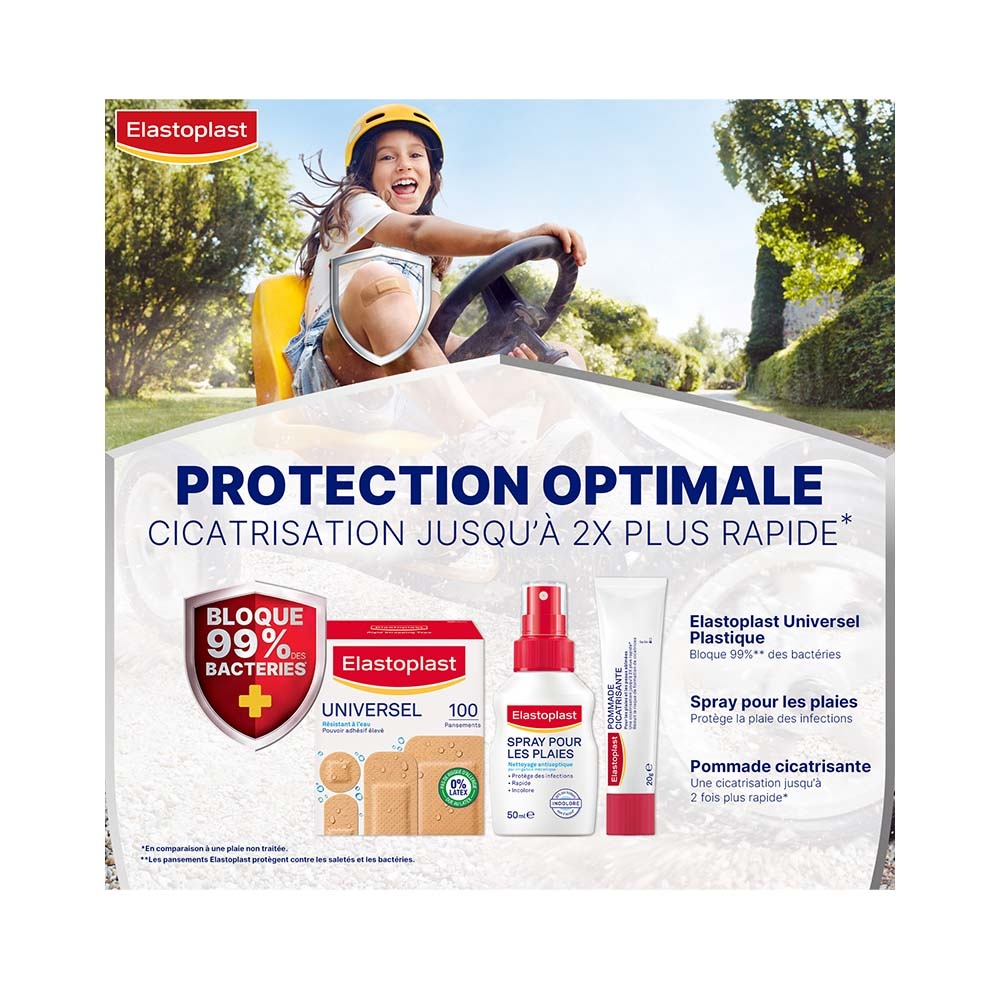 elastoplast Elastoplast Universel Plastique - 100 Pansements - 4 formats Pansements