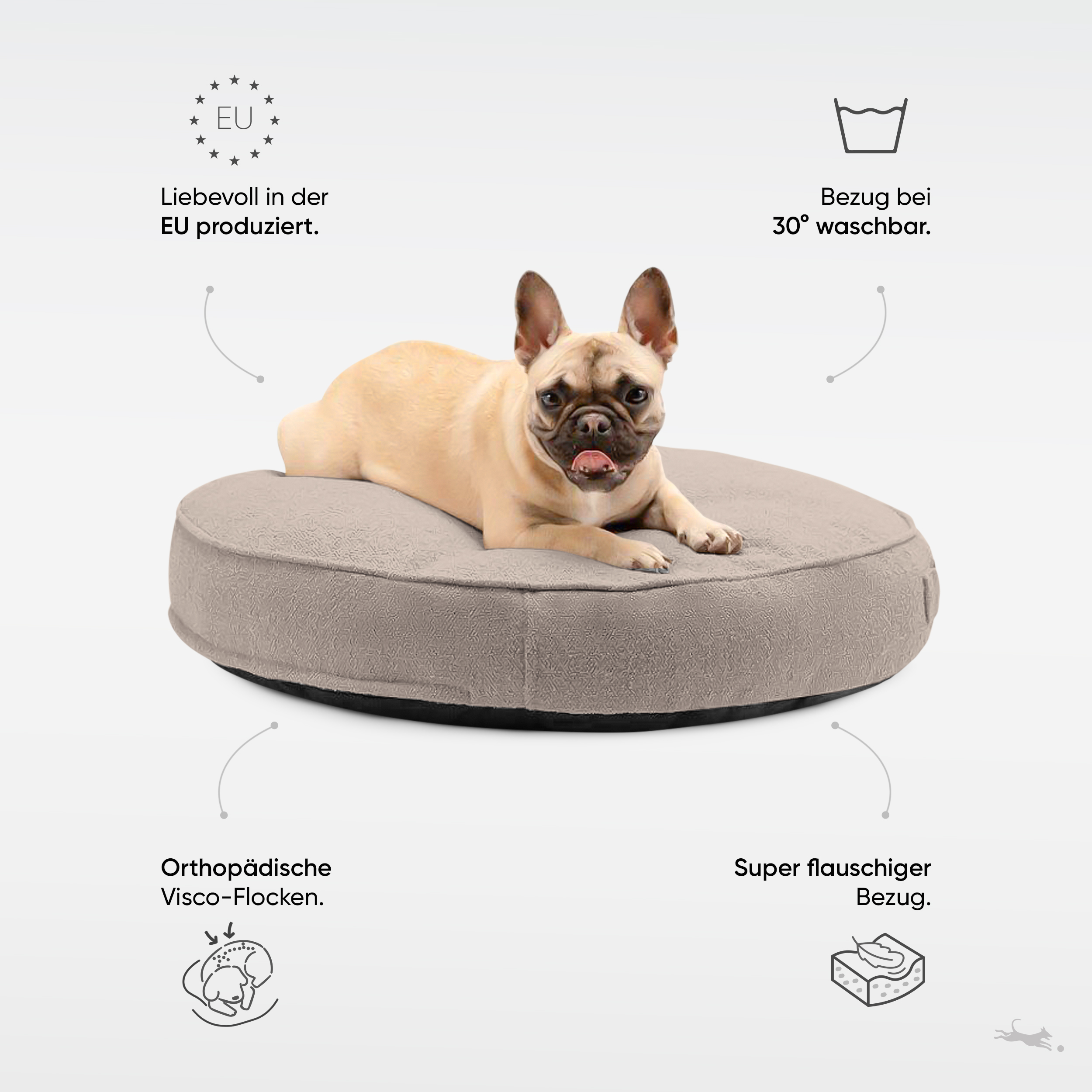 Freudentier Hundebetten Freudentier kuscheliges Hundebett mit Memory Foam