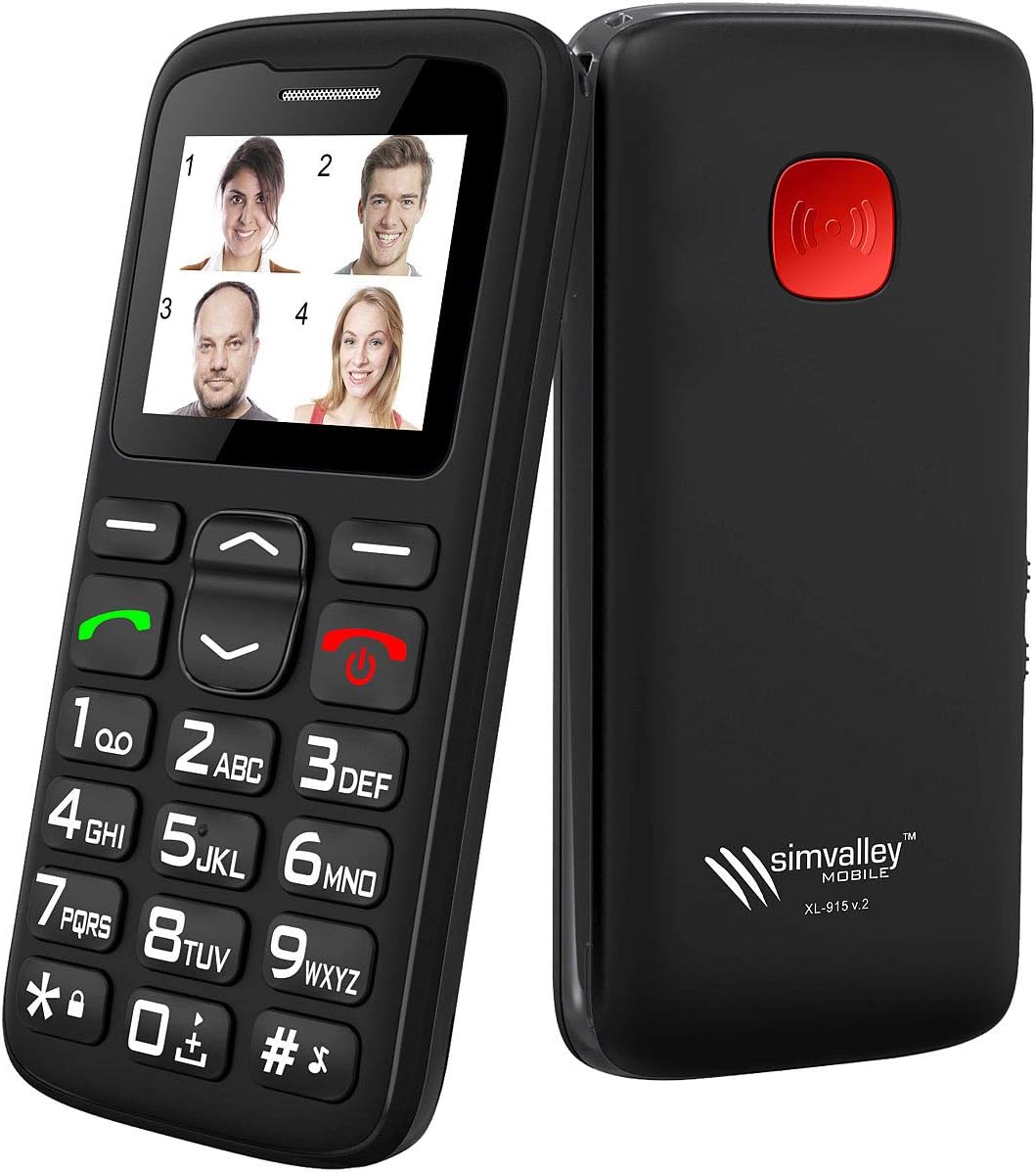 simvalley MOBILE Simvalley Simvalley Mobile XL-915 V2 Senioren- & Notruf-HandyTelefon Seniorenhandy mit Ladestation