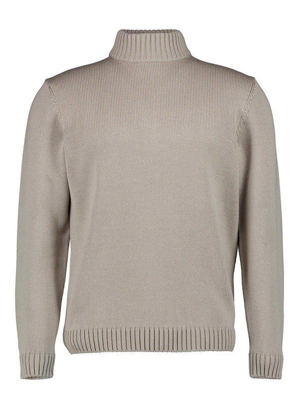 BOGGI MILANO, Stehkragenpullover, Merinowolle extrafein, sand