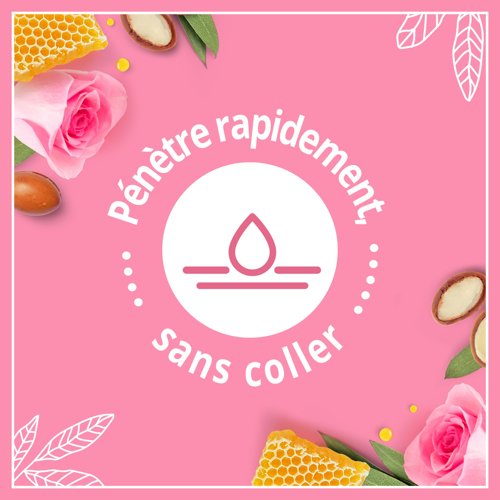 le petit marseillais Lait Corps Hydratant, Beurre d'Argan Cire d'Abeille et Pétales de Rose, 250ml Lait corps