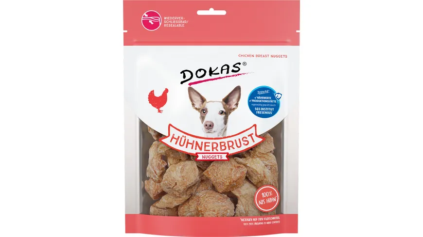 Dokas Hunde Snack Hühnerbrust Nuggets 110 g