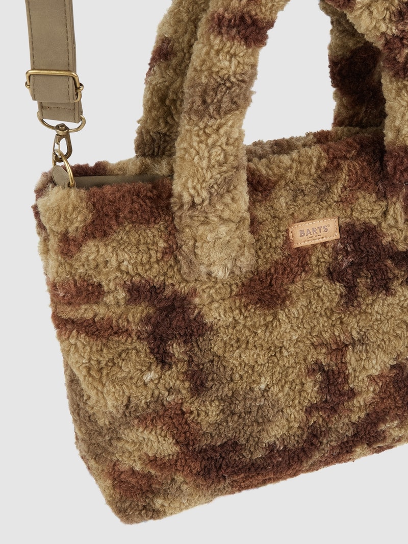 Shopper aus Kunstfell Modell 'Gia' in olivgrün