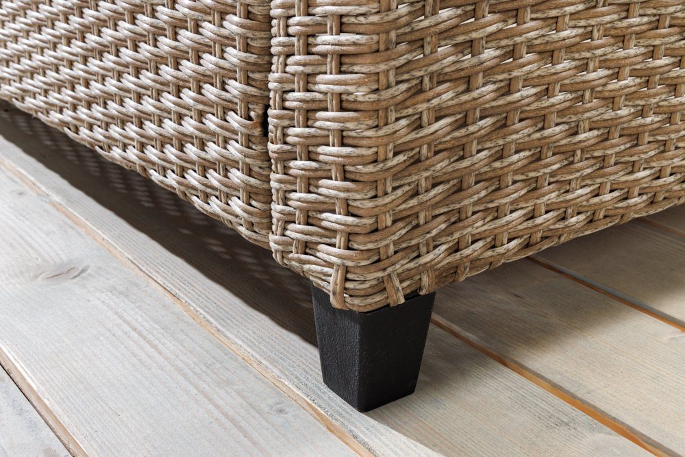 riess-ambiente Sitzgruppe MONACO 236cm natur, (Set, 1-tlg), Garten · inkl. Tisch und Kissen · Outdoor