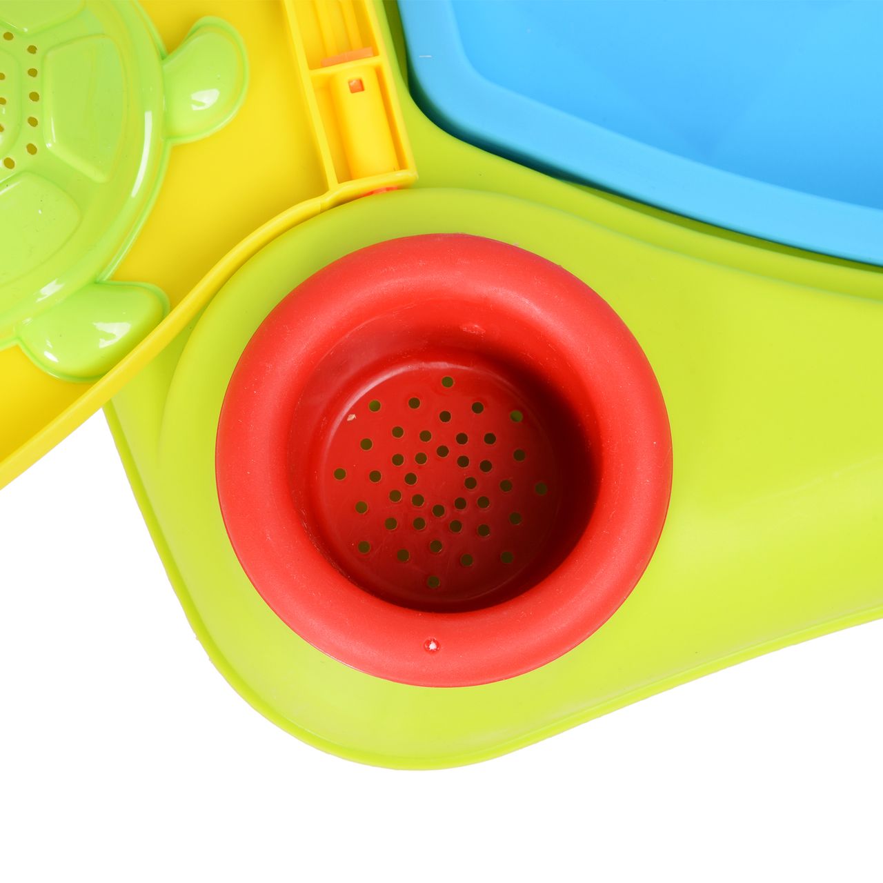 HOMCOM Kinder Sandspielzeug, Sandkastentisch mit 16-tlg. Zubehör, Spieltisch, Strandspielzeug, ab 3 Jahren, PP, 99,5 x 49 x 48 cm