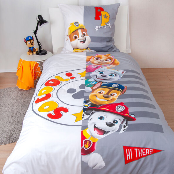 Bettwäsche Paw Patrol, 135 x 200 cm, weiß