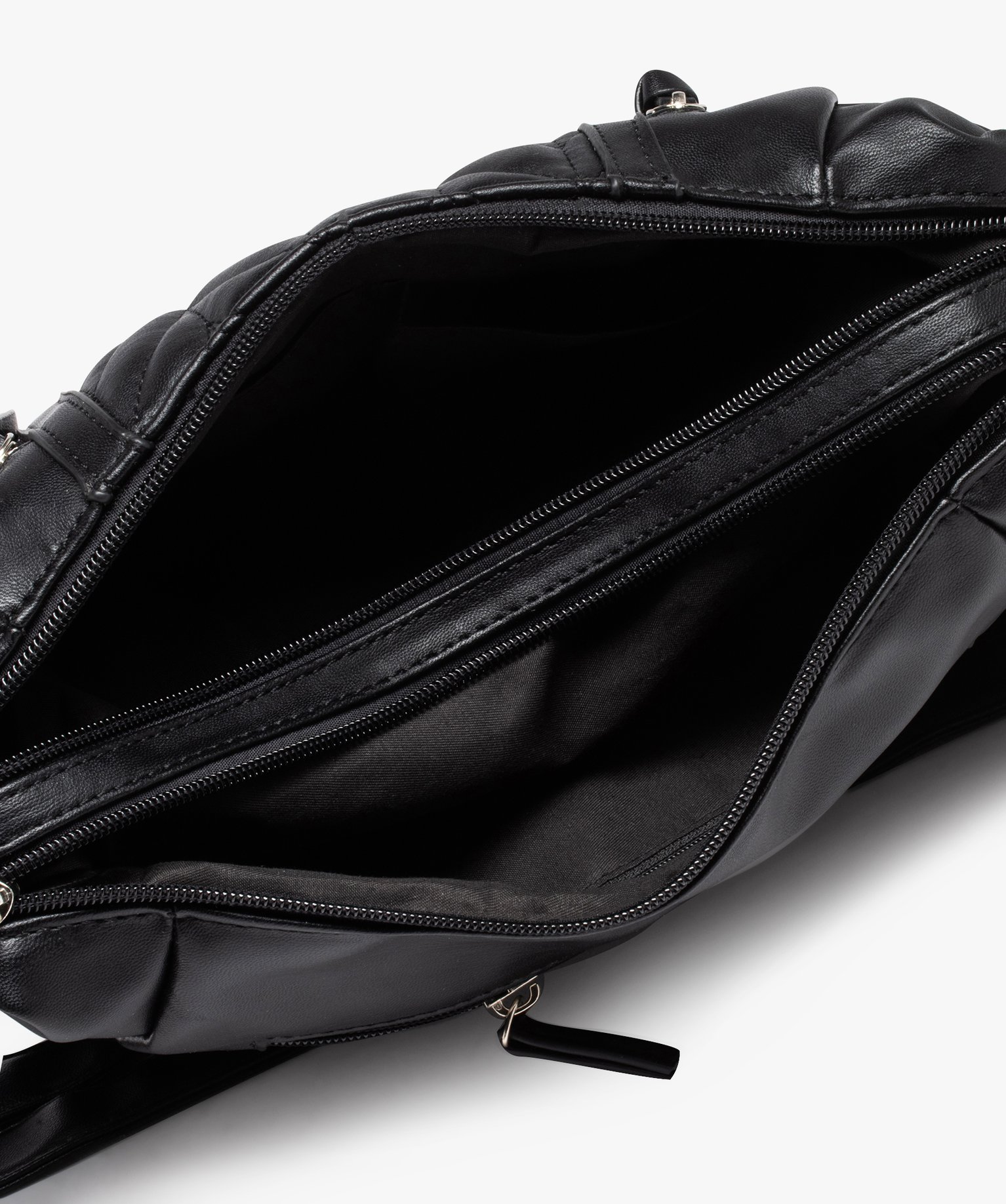 Sac bandoulière souple et matelassé femme noir | GEMO