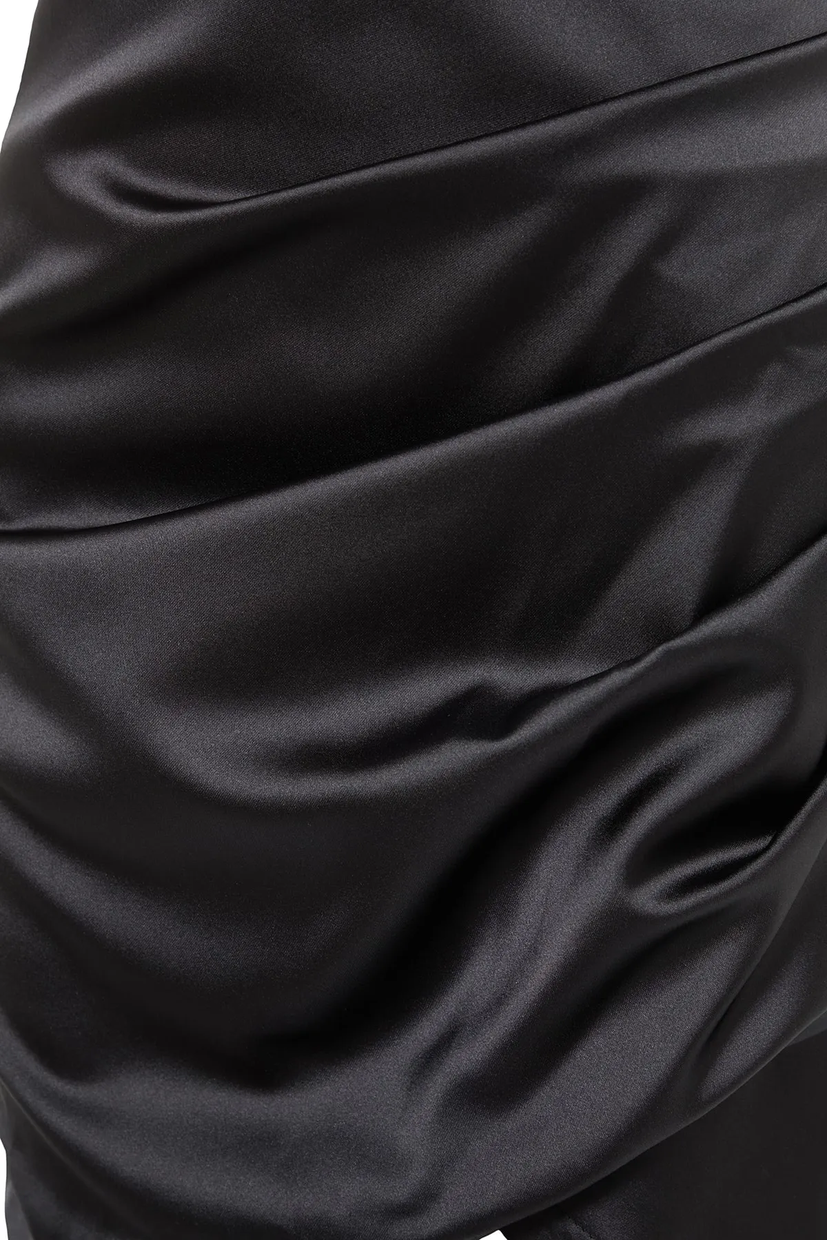 Trendyol Collection  Schwarzes, zweireihiges, gefüttertes Satin-Elegantes Abendkleid TPRSS23EL00019