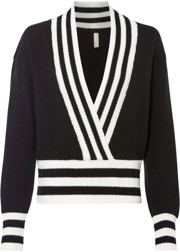 Pullover in Wickeloptik