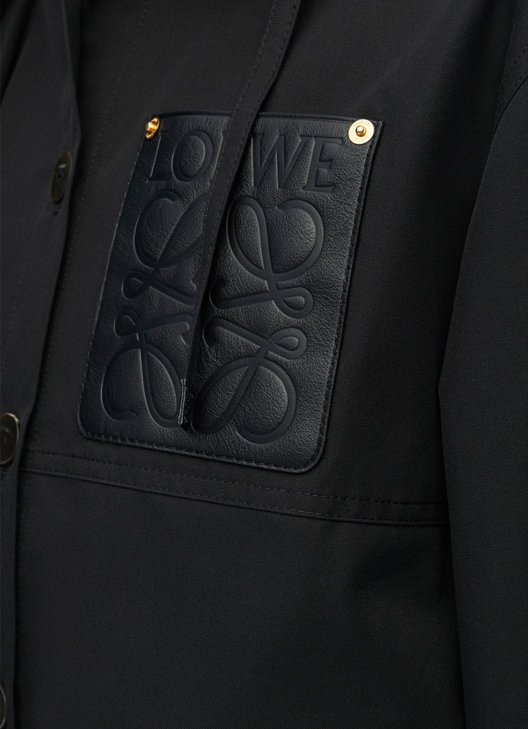 LOEWE parkas med hette og logo