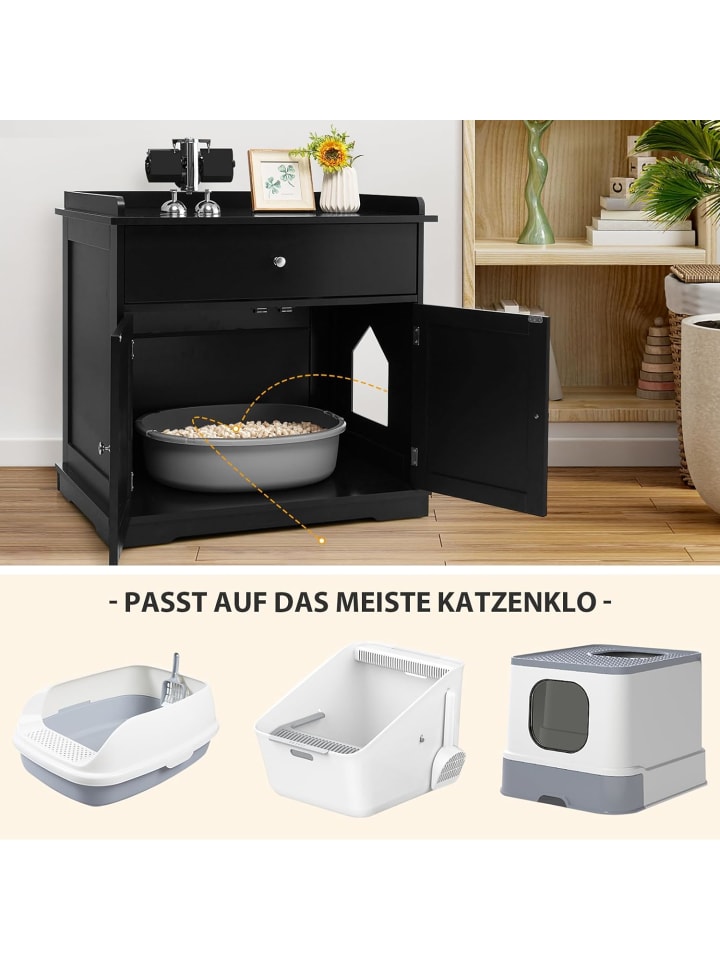 COSTWAY Katzenbaum 50cm in Schwarz günstig kaufen 50 cm
