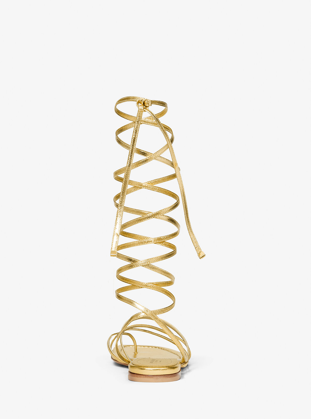 Jade Metallic Leather Gladiator Sandal - GOLD