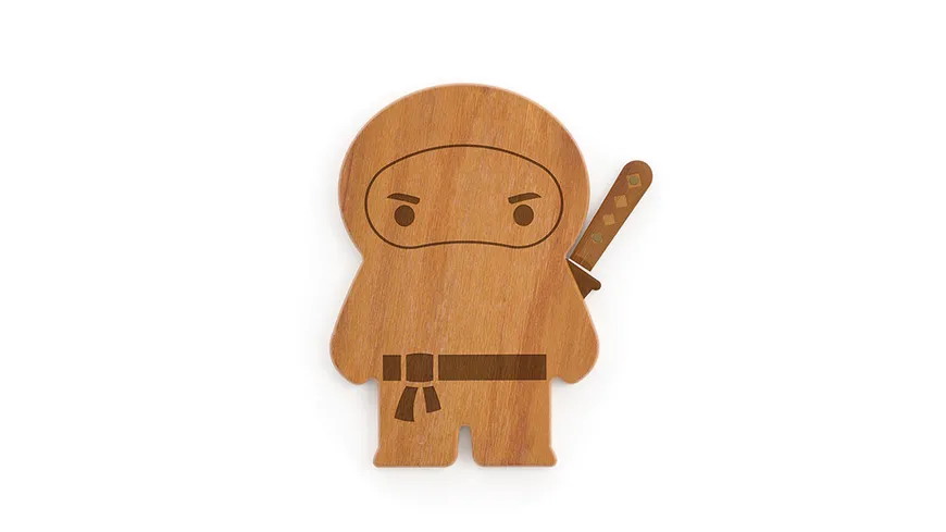 OTOTO Ninja Schneidebrett mit Messer