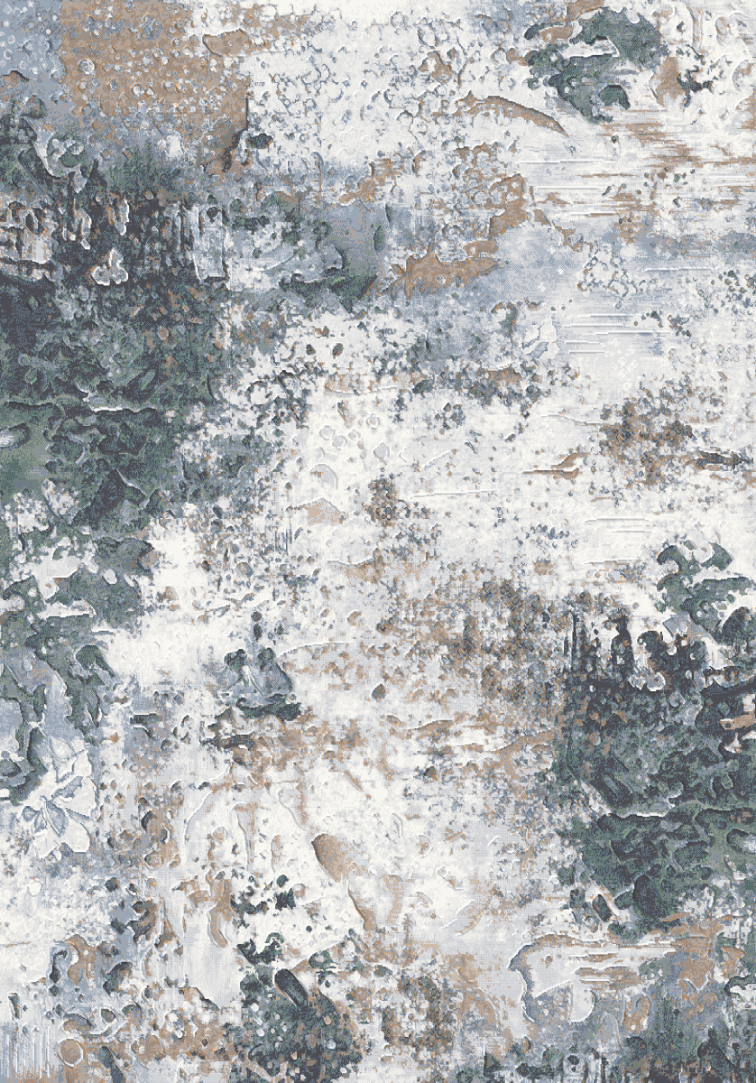 Webteppich Exellenza Weiß-Blau-Grau 80 x 150 cm