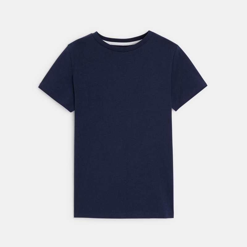 T-shirt basique manches courtes bleu garçon