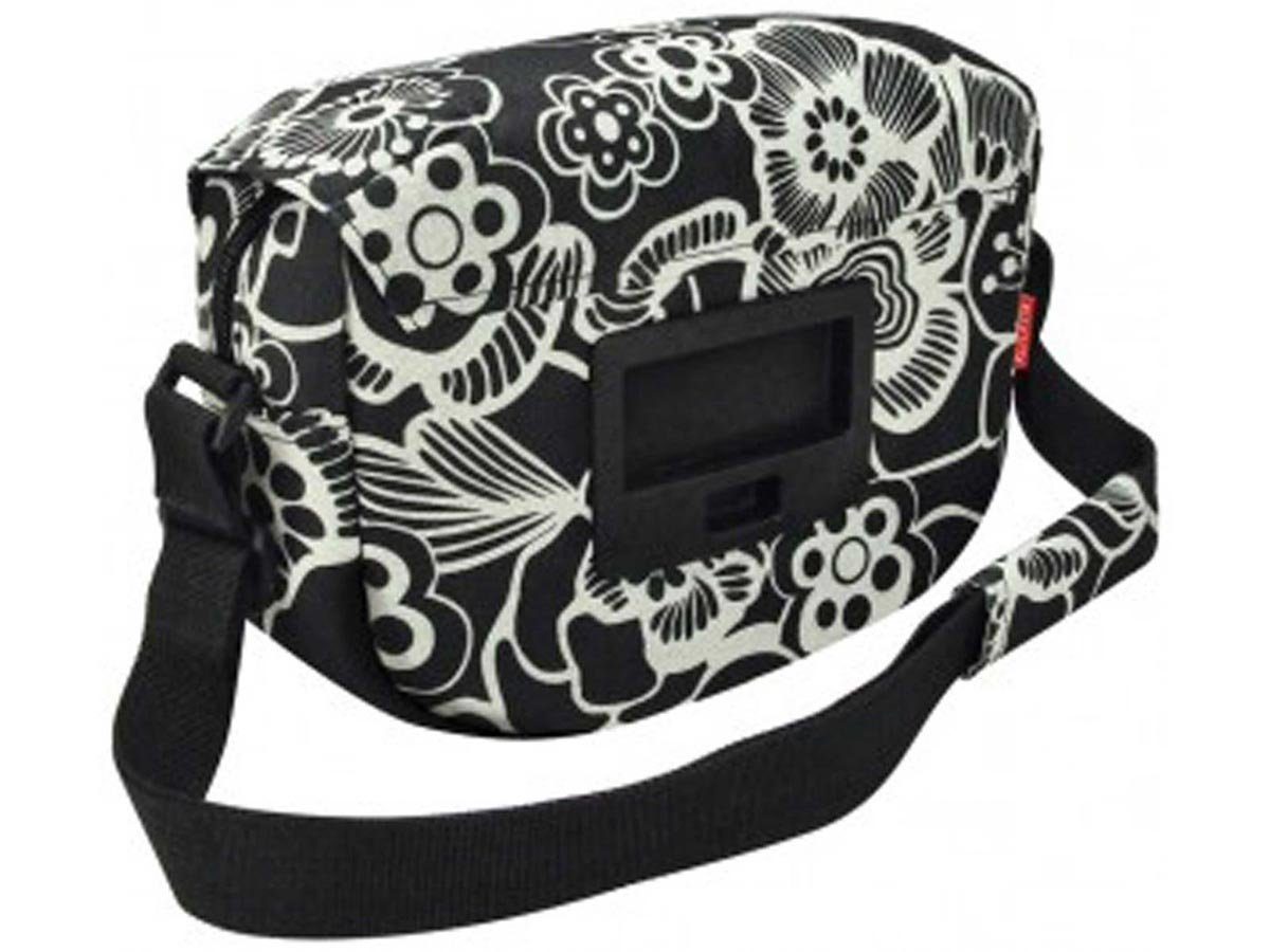 KlickFix Multifunktionstuch Schulter-Tasche KLICKfix Fun Bag fleur/schwarz, 25x19x8cm, ohne Lenker