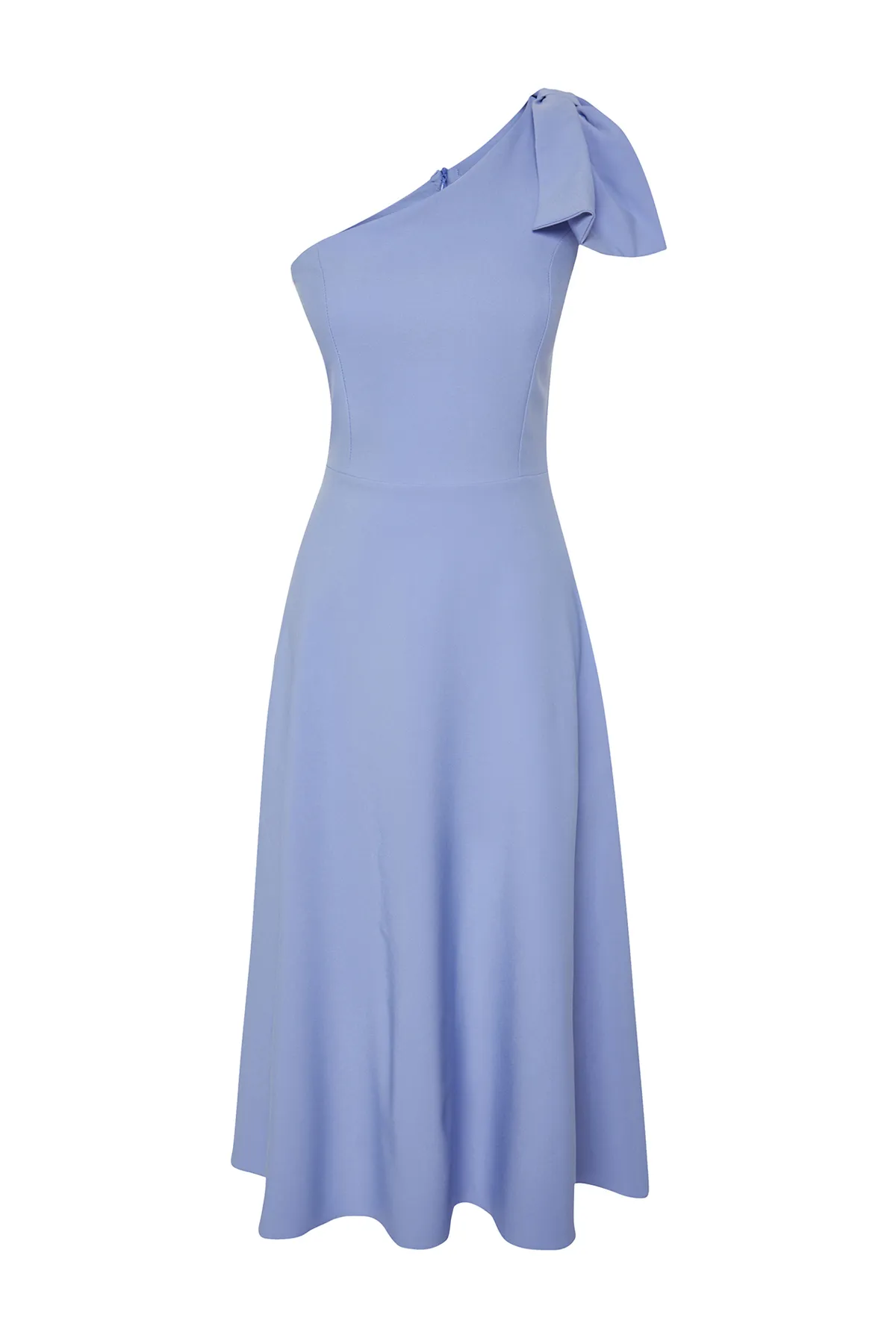Trendyol Collection  Hellblaues, elegantes Abendkleid mit Schleife TPRSS24EL00105