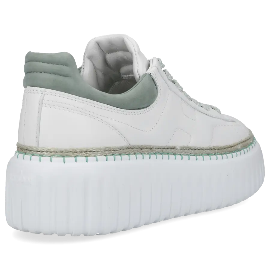 Hogan - Sneaker low Plateau H-STRIPES Kalbsleder - weiß