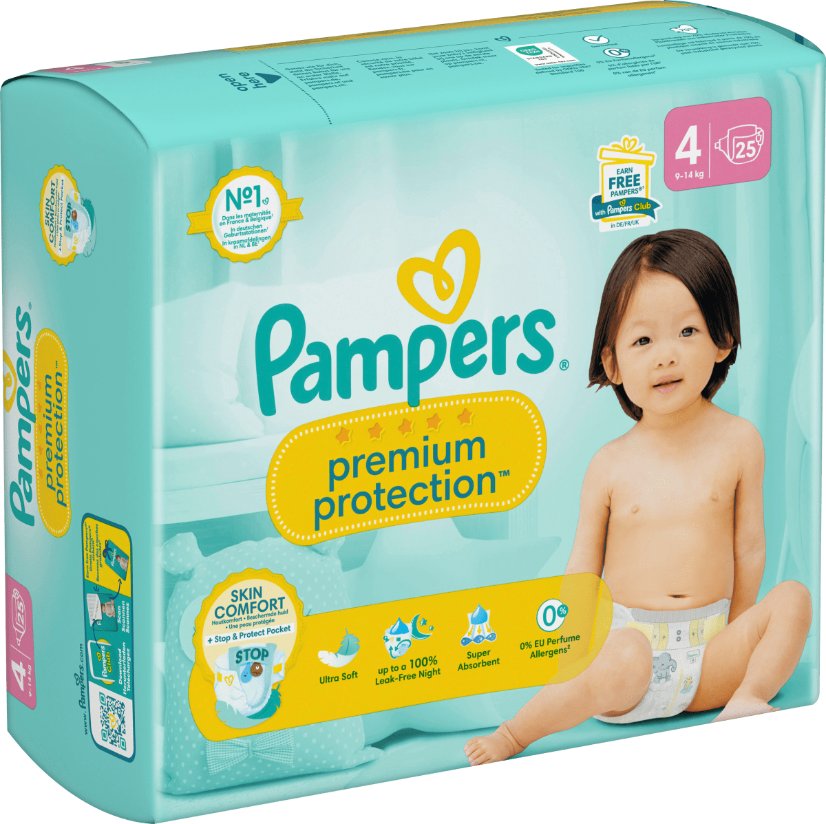 Windeln Premium Protection Gr. 4 Maxi (9-14 kg), 25 St