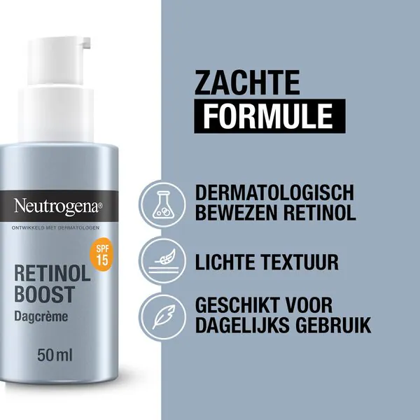 „Neutrogena Anti-Age Retinol Boost“ dieninis kremas su SPF15 apsauga nuo senėjimo, 50 ml – visiems odos tipams