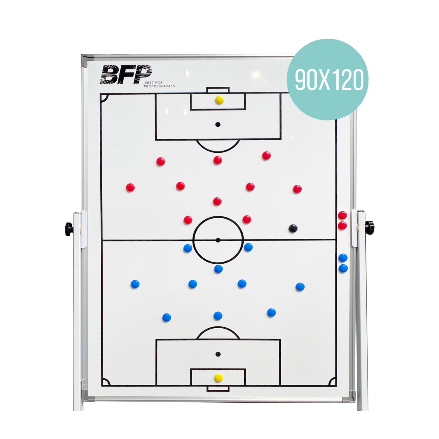 BFP Taktikboard 90x120 cm | Fußball Taktiktafel inkl. Tasche und Magnete