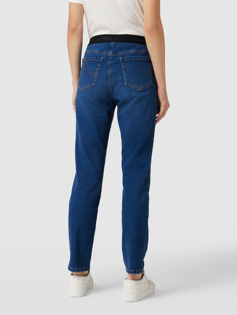 Jeans mit elastischem Bund Modell 'SIENA' in blau