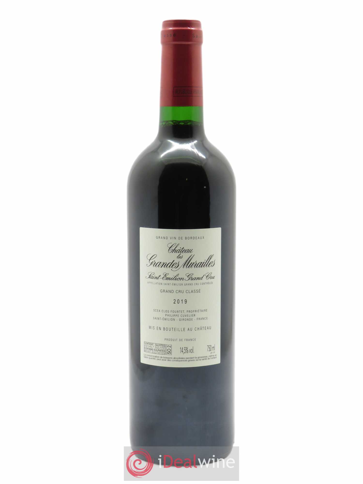 Château les Grandes Murailles Grand Cru Classé  2019 - Lot de 1 Bouteille